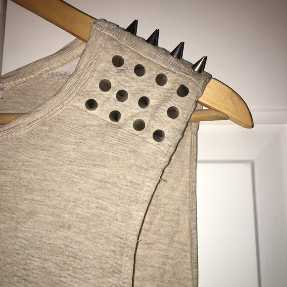 Studded Tan T-Shirt - Picture 2 of 3